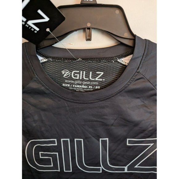 Gillz Mens LS UV Tournament Series V2 Black Camo L/S Fishing Shirt Sz XL - Picture 4 of 4